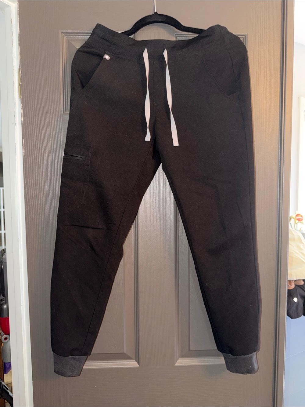 Figs Black Jogger Pants with Drawstring